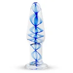 Скляна анальна пробка з внутрішньою спіраллю Gildo Glass Buttplug No. 23 - мініатюра 1