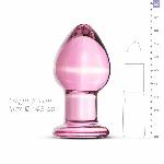 Рожева анальна пробка зі скла Gildo Pink Glass Buttplug No. 27 - мініатюра 3