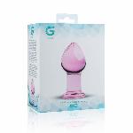 Рожева анальна пробка зі скла Gildo Pink Glass Buttplug No. 27 - мініатюра 4
