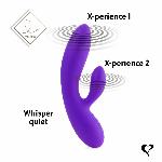 Гнучкий вібратор кролик з двома моторами FeelzToys Lea Rabbit Vibrator Medium Purple - мініатюра 6