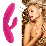 Гнучкий вібратор кролик з двома моторами FeelzToys Lea Rabbit Vibrator Rubine Red - мініатюра 2