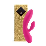 Гнучкий вібратор кролик з двома моторами FeelzToys Lea Rabbit Vibrator Rubine Red - мініатюра 1
