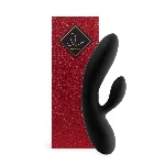 Гнучкий вібратор кролик з двома моторами FeelzToys Lea Rabbit Vibrator Black - мініатюра 1