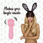Мінівібратор FeelzToys Mister Bunny Pink з двома насадками - мініатюра 3
