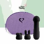 Мінівібратор FeelzToys Mister Bunny Black з двома насадками - мініатюра 4