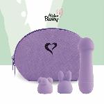 Мінівібратор FeelzToys Magic Bunny Purple з двома насадками - мініатюра 4