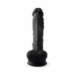 Фалоімітатор SilexD Vetus Black (MODEL 1 size 8in), двошаровий, силікон + Silexpan, діаметр 4,2см - мініатюра 3