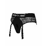 Мереживні труси для страпону з підв'язками для панчох Strap-On-Me DIVA HARNESS - M - мініатюра 2