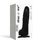 Реалістичний фалоімітатор Strap-On-Me SOFT REALISTIC DILDO Black - Size L - мініатюра 1