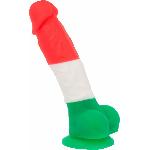 Кольоровий фалоімітатор ADDICTION - LEONARDO - 7 "- 3 COLOURS, 17,8 см, силікон, вібропуля в подарун - мініатюра 3