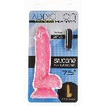 Фалоімітатор, що світиться у темряві, ADDICTION - BRANDON - 7.5 "- PINK G.I.D. / W PB, 19 см, силіко - мініатюра 7