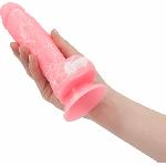 Фалоімітатор, що світиться у темряві, ADDICTION - BRANDON - 7.5 "- PINK G.I.D. / W PB, 19 см, силіко - мініатюра 6
