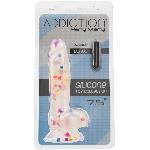 Фалоімітатор з конфетті ADDICTION - PARTY MARTY 7.5″ - FROST & CONFETTI, 19 см, силікон - мініатюра 5