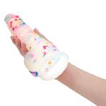 Фалоімітатор з конфетті ADDICTION - PARTY MARTY 7.5″ - FROST & CONFETTI, 19 см, силікон - мініатюра 7