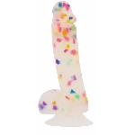 Фалоімітатор з конфетті ADDICTION - PARTY MARTY 7.5″ - FROST & CONFETTI, 19 см, силікон - мініатюра 2