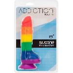 Райдужний фалоімітатор ADDICTION - JUSTIN - 8 "- RAINBOW, 20,3 см, силікон, вібропуля в подарунок - мініатюра 6