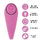 Пульсатор для клітора плюс вібратор FeelzToys - FemmeGasm Tapping & Tickling Vibrator Pink - мініатюра 3