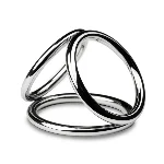 Потрійне ерекційне кільце Sinner Gear Unbendable – Triad Chamber Metal Cock and Ball Ring – Large - мініатюра 1