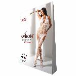 Бодістокінг з імітацією панчох Passion BS079 white - мініатюра 5