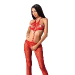 Відкритий бодістокінг Passion BS080 red - мініатюра 1