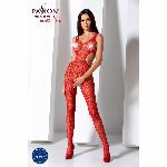 Еротичний бодістокінг з малюнком Passion BS085 red - мініатюра 2