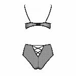 Еротичний комплект з малюнком Passion LOVELIA BIKINI L/XL, black - мініатюра 4