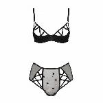 Еротичний комплект з малюнком Passion LOVELIA BIKINI S/M, black - мініатюра 3