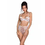 Еротичний комплект з малюнком Passion LOVELIA BIKINI L/XL, white - мініатюра 1