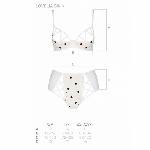 Еротичний комплект з малюнком Passion LOVELIA BIKINI L/XL, white - мініатюра 5