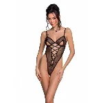 Еротичний боді з малюнком Passion LOVELIA BODY XXL/XXXL, black - мініатюра 1