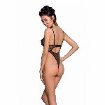 Еротичний боді з малюнком Passion LOVELIA BODY XXL/XXXL, black - мініатюра 2