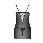 Сорочка з вирізами на грудях, стрінги Passion LOVELIA CHEMISE S/M, black - мініатюра 6
