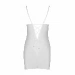 Сорочка з вирізами на грудях, стрінги Passion LOVELIA CHEMISE XXL/XXXL, white - мініатюра 6