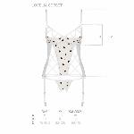 Корсет з підв'язками, стрінги Passion LOVELIA CORSET L/XL, white - мініатюра 7