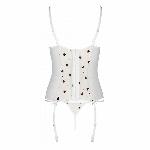 Корсет з підв'язками, стрінги Passion LOVELIA CORSET XXL/XXXL, white - мініатюра 6