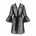 Повітряний пеньюар Passion LOVELIA PEIGNOIR L/XL, black - мініатюра 5