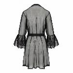 Повітряний пеньюар Passion LOVELIA PEIGNOIR L/XL, black - мініатюра 6