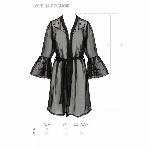 Повітряний пеньюар Passion LOVELIA PEIGNOIR XXL/XXXL, black - мініатюра 7