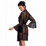 Повітряний пеньюар Passion LOVELIA PEIGNOIR XXL/XXXL, black - мініатюра 2