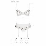 Сексуальний комплект з поясом для панчіх Passion LOVELIA SET XXL/XXXL, white - мініатюра 7