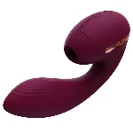 Вакуумний вібратор KISTOY Tina Mini Violet, вагінально-кліторальний - мініатюра 1