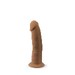 Фалоімітатор SilexD Robby Caramel (MODEL 2 size 6in), двошаровий, силікон + Silexpan, діаметр 3,5см - мініатюра 1