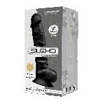 Фалоімітатор SilexD Tomas Black (MODEL 1 size 9in), двошаровий, силікон + Silexpan, діаметр 4,9см - мініатюра 2