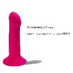 Двошаровий ділдо з вібрацією Adrien Lastic Hitsens 2 Pink, відмінно для страпона, макс діаметр 4 см, - мініатюра 4
