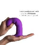 Двошаровий ділдо з вібрацією Adrien Lastic Hitsens 3 Purple, відмінно для страпона, діаметр 4 см, до - мініатюра 5