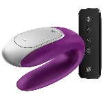 Смарт-вібратор для пар Satisfyer Double Fun (Violet) з пультом ДК - мініатюра 1