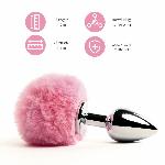 Анальна пробка FeelzToys - Bunny Tails Butt Plug Pink - мініатюра 4