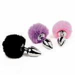 Анальна пробка FeelzToys - Bunny Tails Butt Plug Pink - мініатюра 2