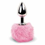 Анальна пробка FeelzToys - Bunny Tails Butt Plug Pink - мініатюра 1