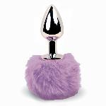 Анальна пробка FeelzToys - Bunny Tails Butt Plug Purple - мініатюра 1